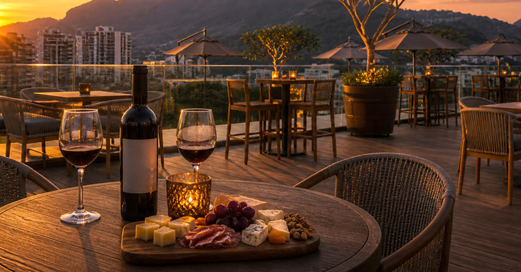 Deck ilustrativo onde vai acontecer o Rio Wine Festival Village Mall